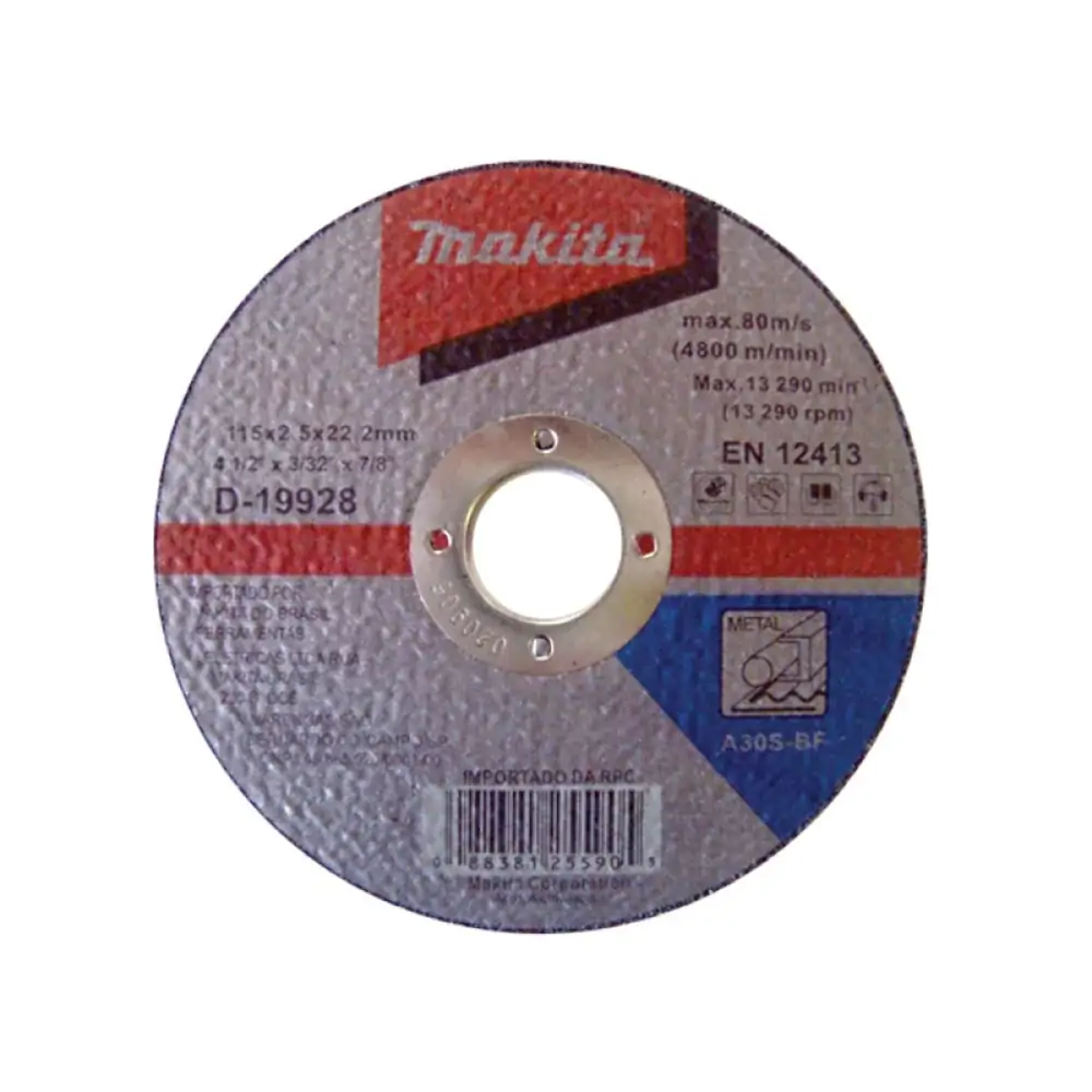 Disco Corte Makita 115x2,5x22,2 D19928 En 12413