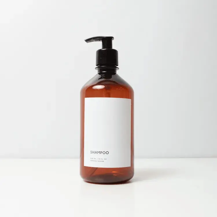 Frasco Âmbar Banheiro Shampoo Condicionador 500ml - Shampoo - 200ml