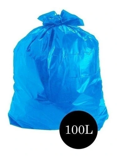 Saco De Lixo Comum Azul M4 100lts Pct C/100 Un Azul