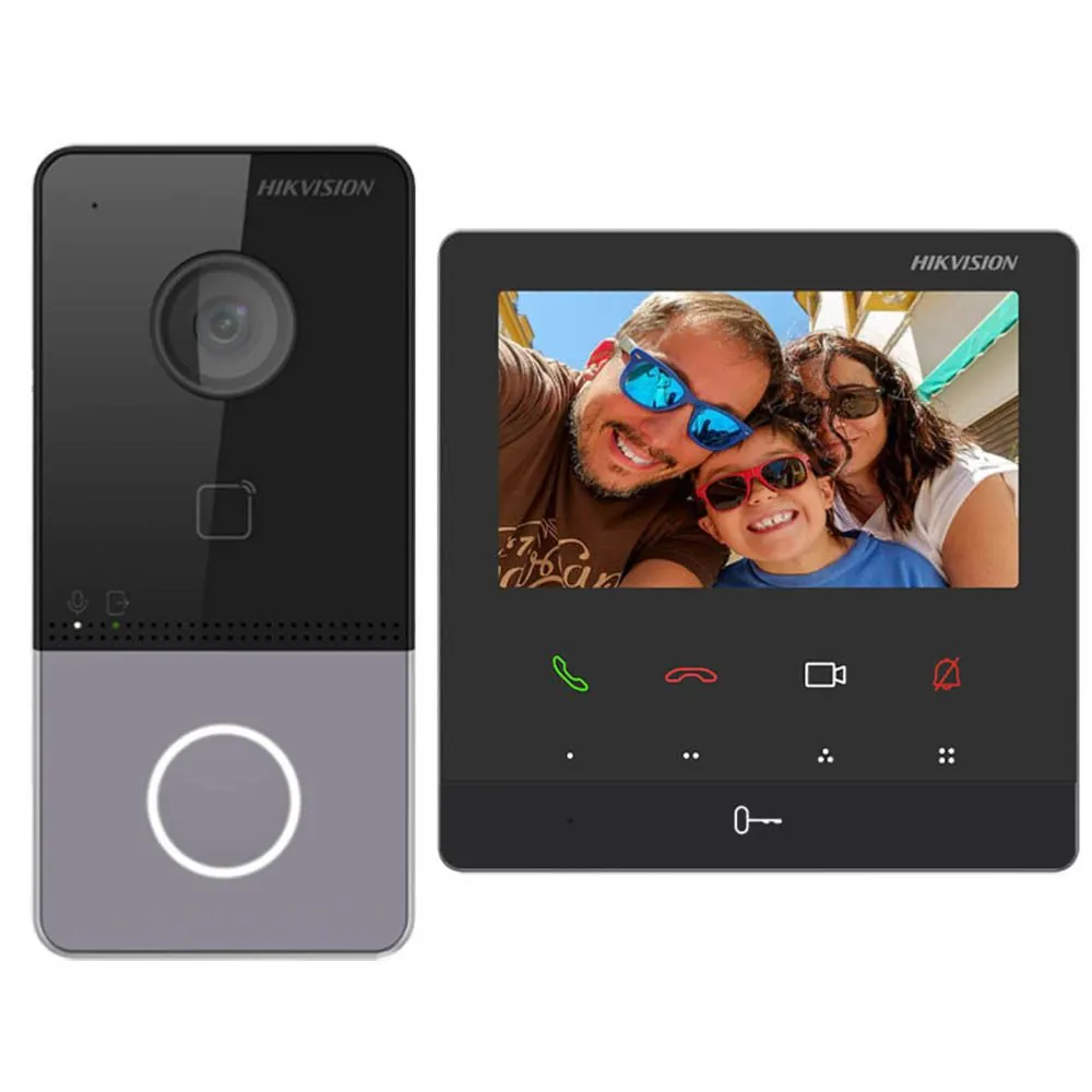 Vídeo Porteiro Ip Hikvision Ds-kis606-p Wi-fi 2mp Interfone