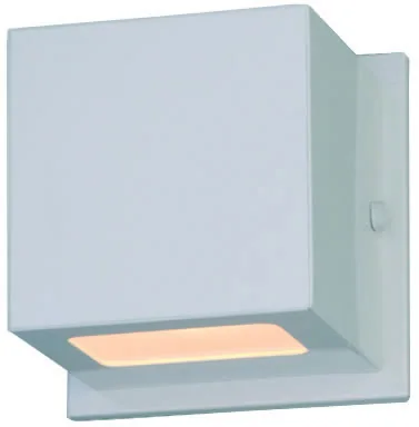 Arandela Balizador Aluminio Branco E Vidro Fosco 1xg9 Facho Inferior Femarte Ar556