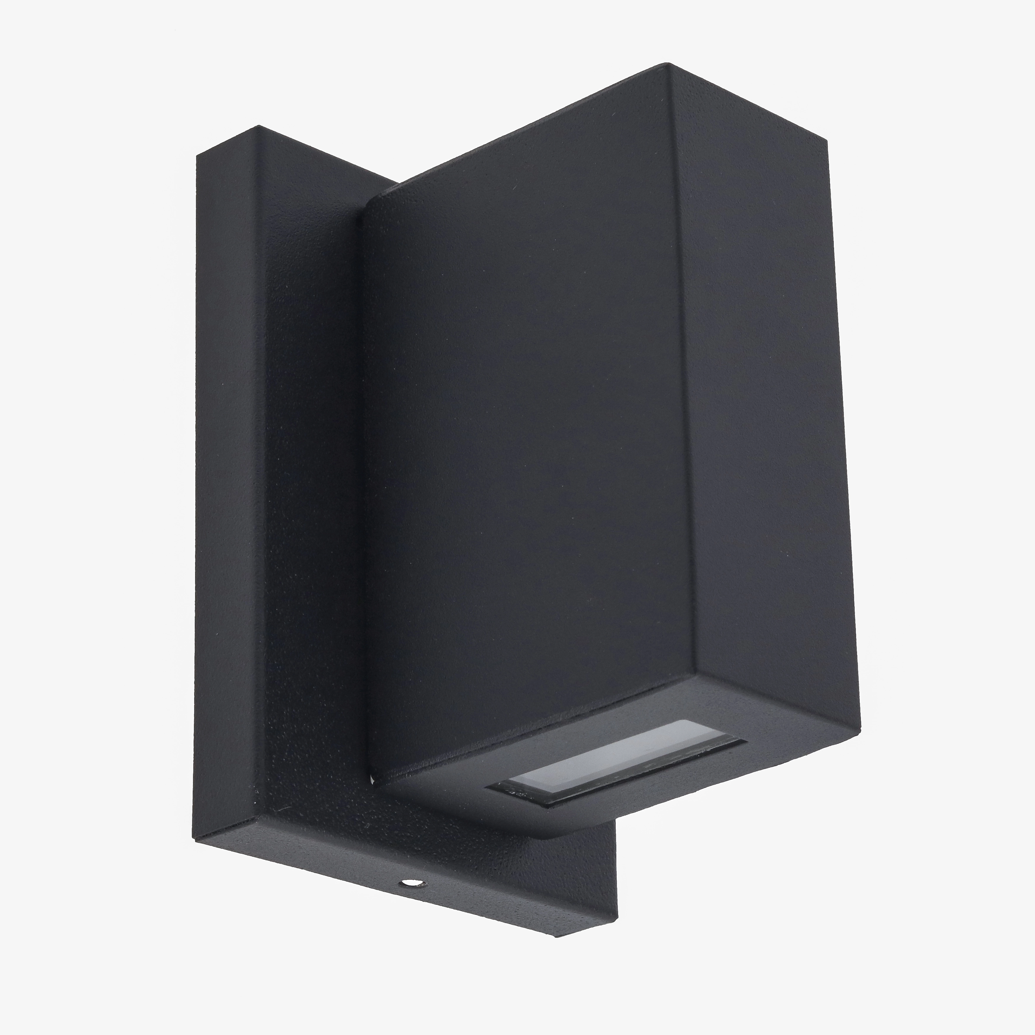 Arandela de Parede de Efeito Preta Alumínio e Vidro 40W IP54 Portalluz