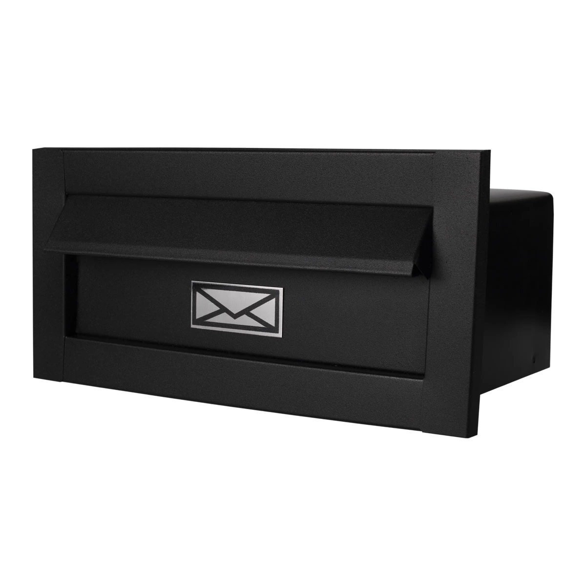 Caixa Correio Carta Luxo Hat Chapeu Preta Fosca 20 Cm Profundidade