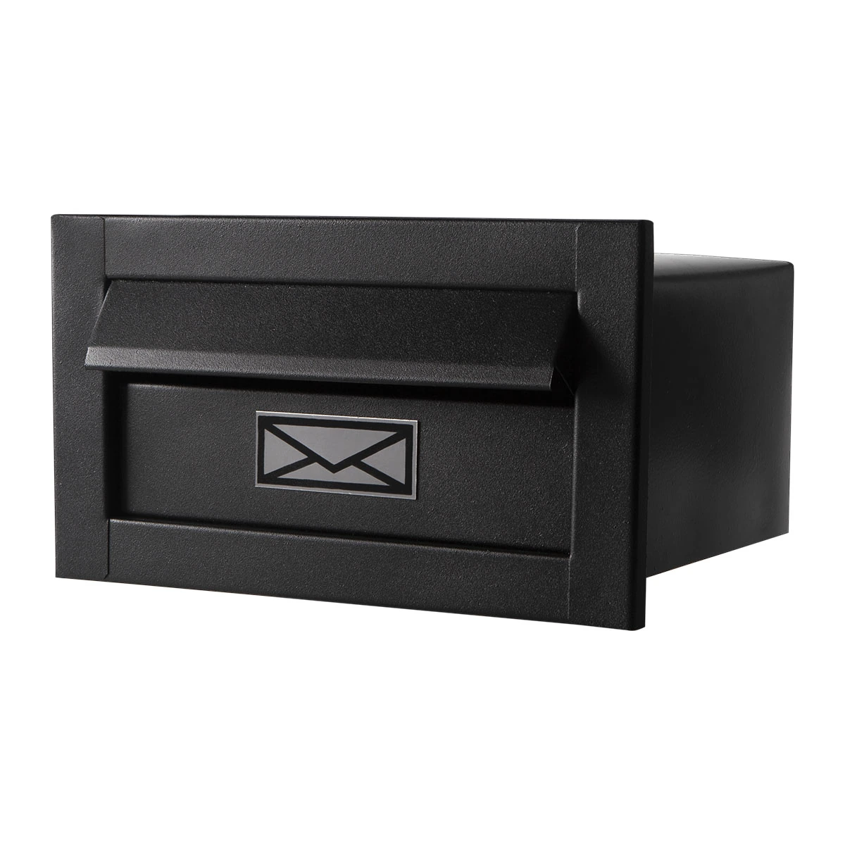 Mini Caixa Correio Carta Luxo Hat Chapeu Preta Fosca Compacta 20 Cm Profundidade