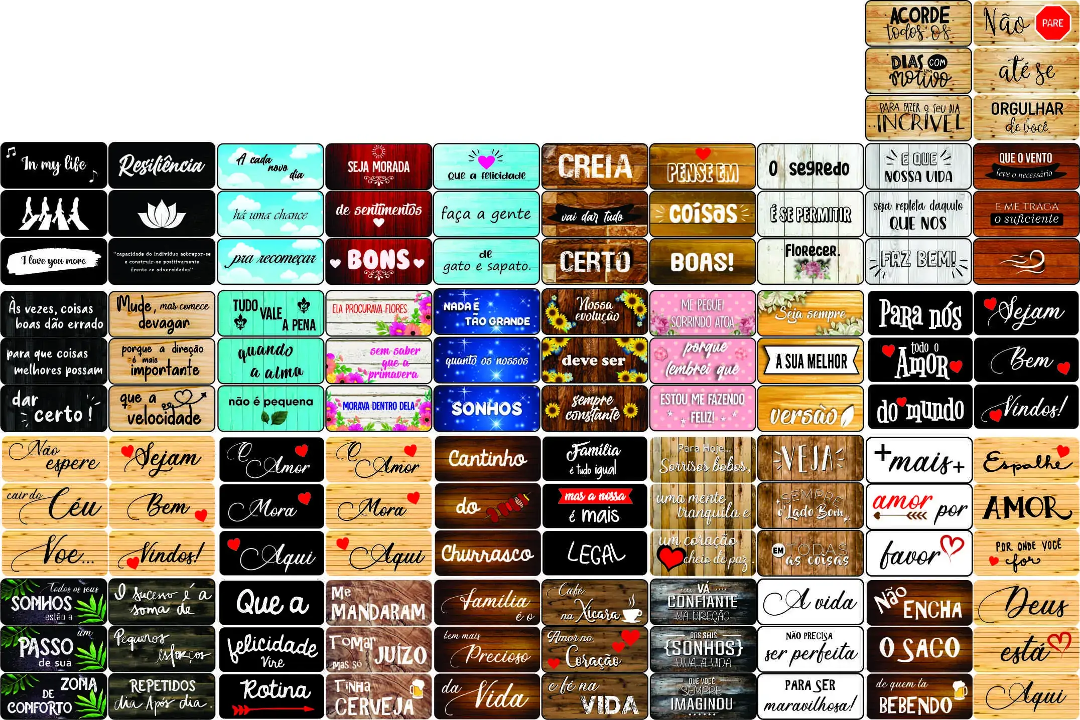 Trio De Placas Decorativas
