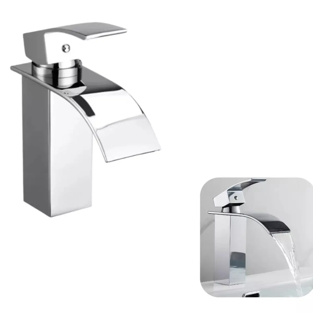 Torneira Monocomando Cascata Bica Baixa Banheiro Lavabo