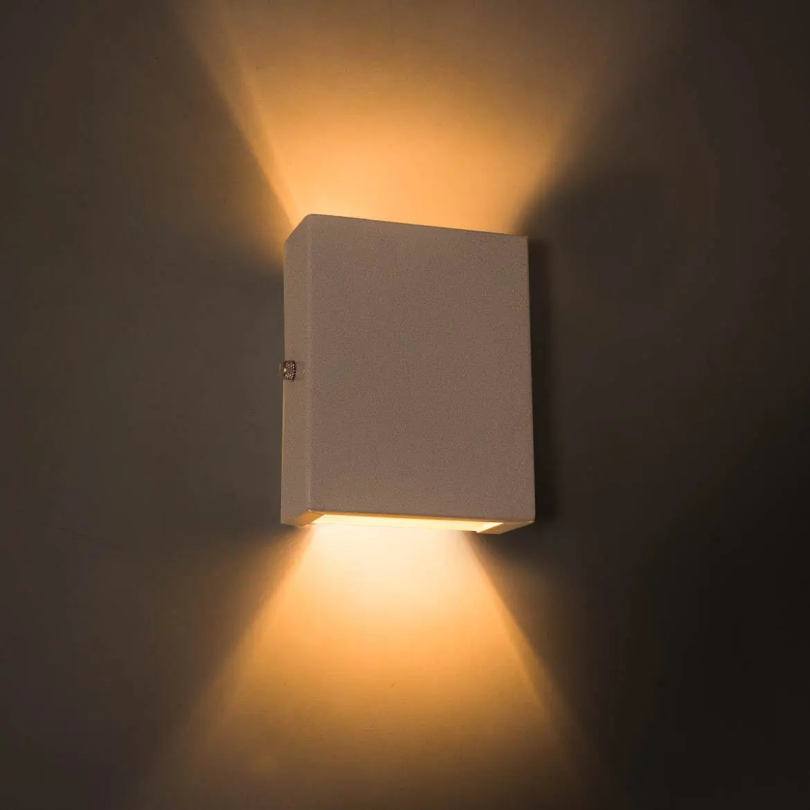 Arandela Slim 2 Focos Branca Parede Muro Interna Externa St1597