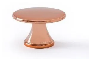 Kit 12 Puxadores Redondo Ponto Rose Gold