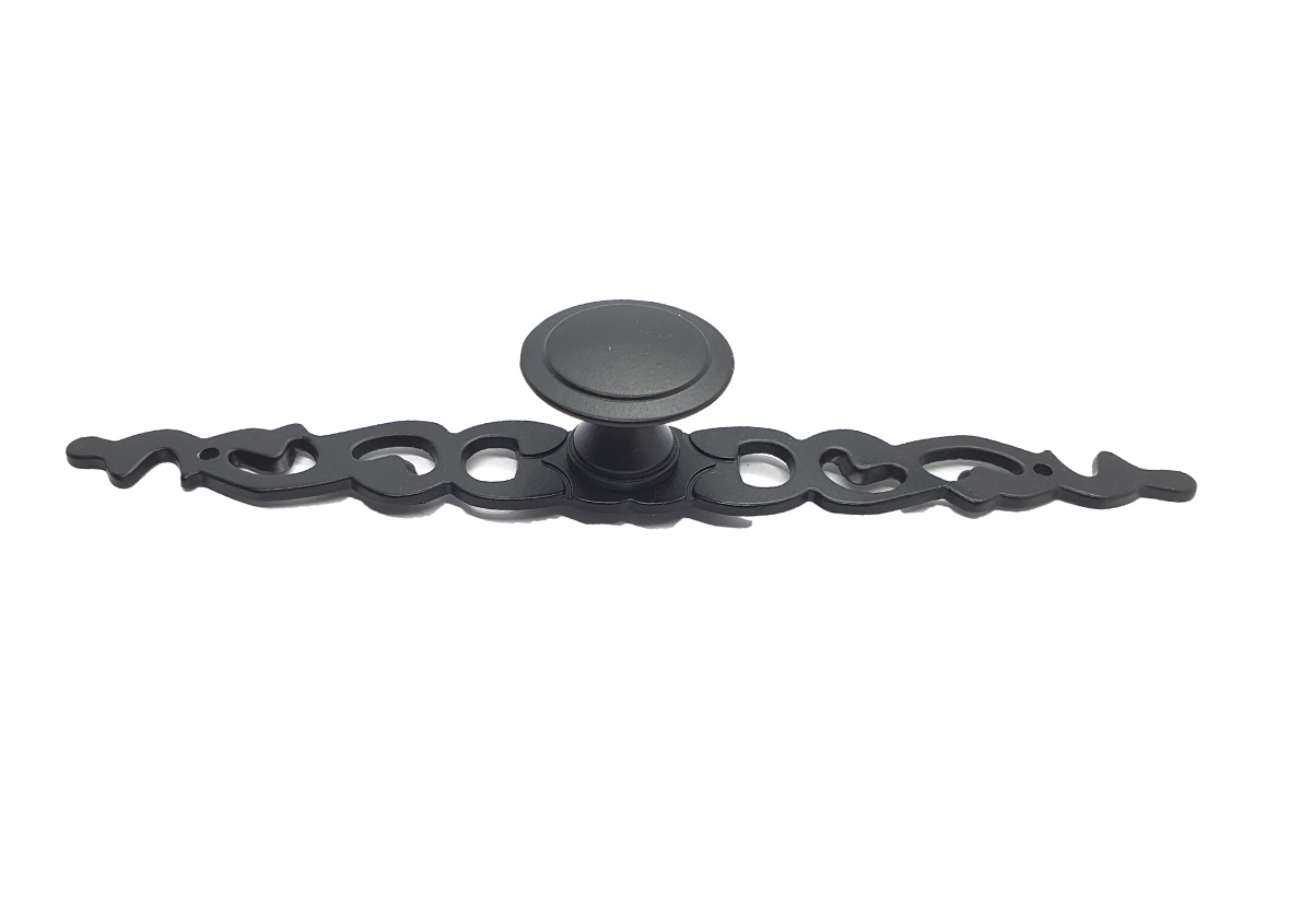 Kit 14 Puxador Para Moveis Sobrepor Puxadores Moveis Antigos - Preto Fosco