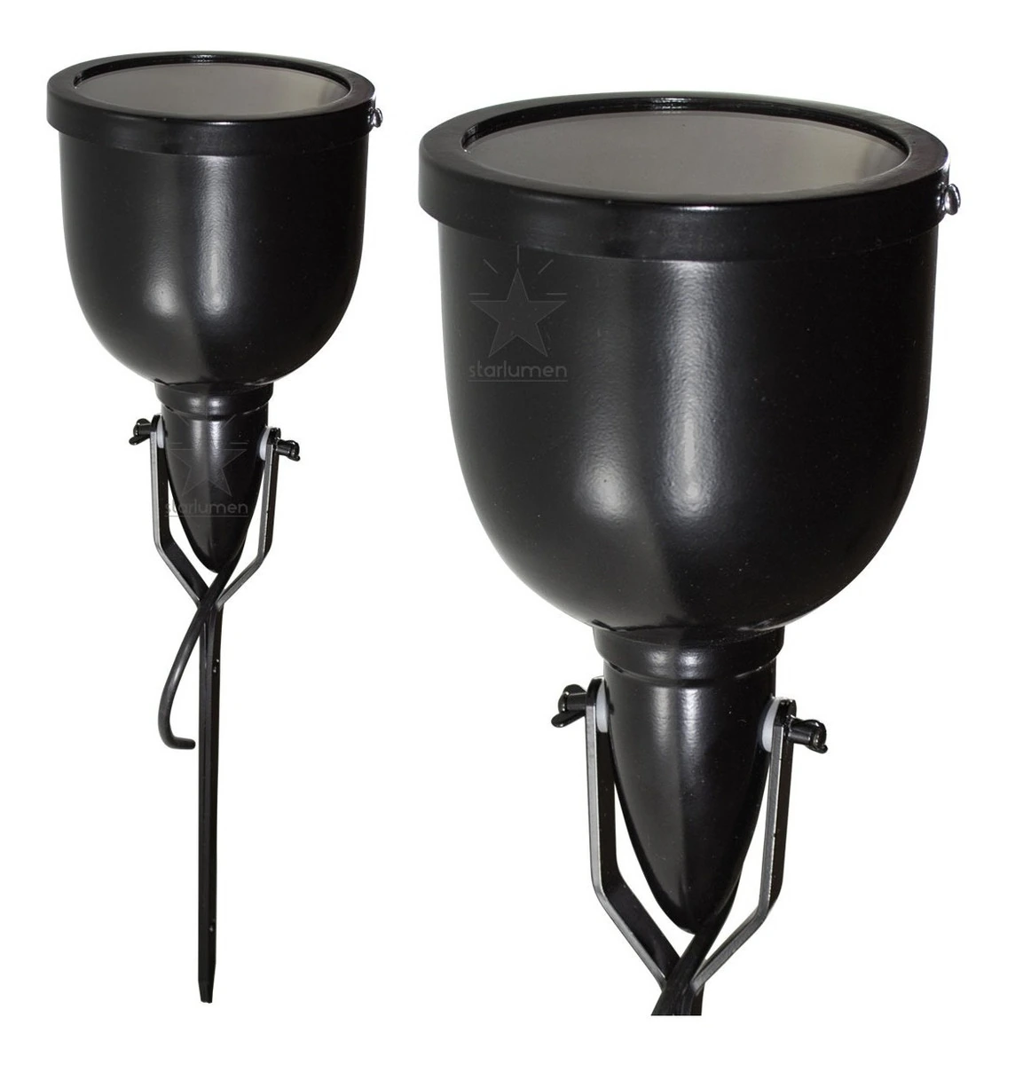 Espeto Jardim Preto Em Aluminio P/ Lâmpada Par38 St542