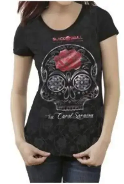 Camiseta Preta Carol Saraiva Tam P Blackskull