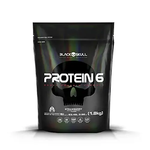Whey Protein 6 Refil Baunilha 1800g Black Skull