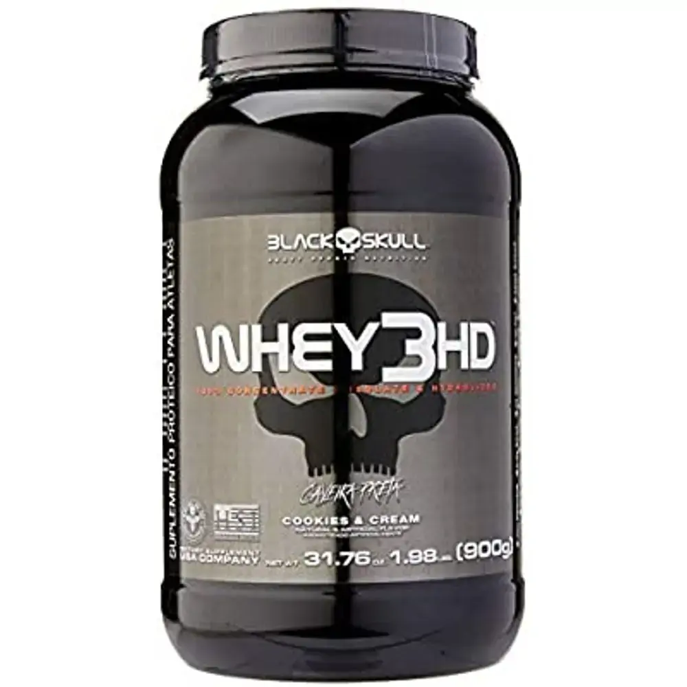 Whey Protein 3hd - Black Skull - Coockies Cream - 900g - Whey Protein 3HD - Black Skull - Coockies C