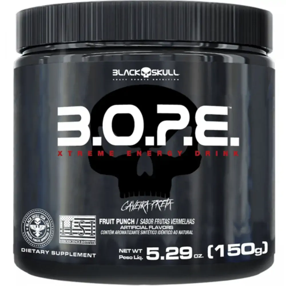Pré-treino BOPE - Frutas Vermelhas - Black Skull - 150g - Pré-treino B.o.p.e - Frutas Vermelhas - Bl
