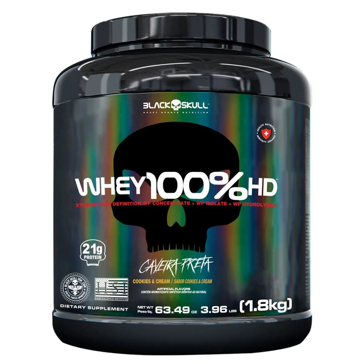 Whey 100 Hd Cookies Cream 1.8kg Black Skull
