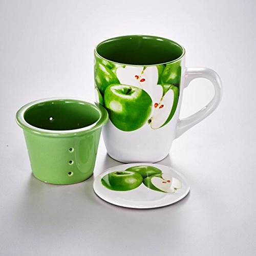 Caneca C/infusor Maça Verde 330ml Bon Gourmet