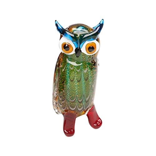 Coruja Rojemac 10x9cm Vidro Murano