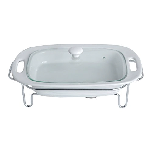 Refratario Rojemac Retang.31cm Porcelana C/suporte