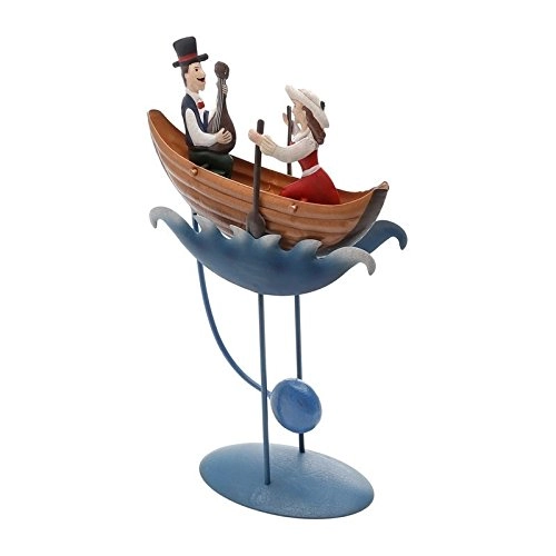 Escultura Rojemac 21x9cm Casal Barco/balanco