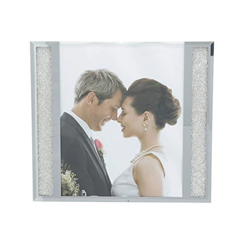 Porta Retrato Rojemac 13x18cm Vidro Prata C/strass