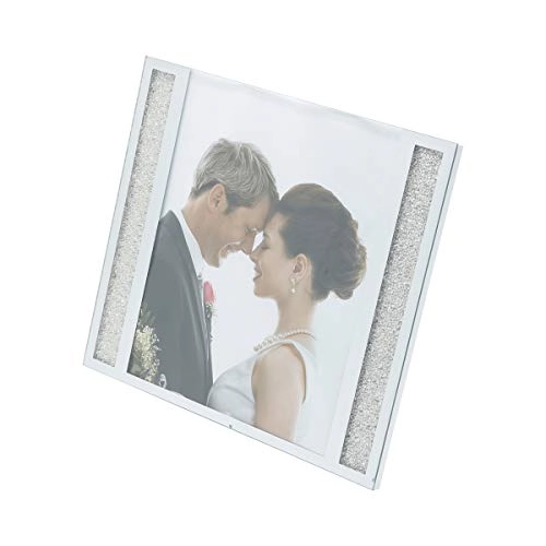 Porta Retrato Rojemac 15x20cm Vidro Prata C/strass