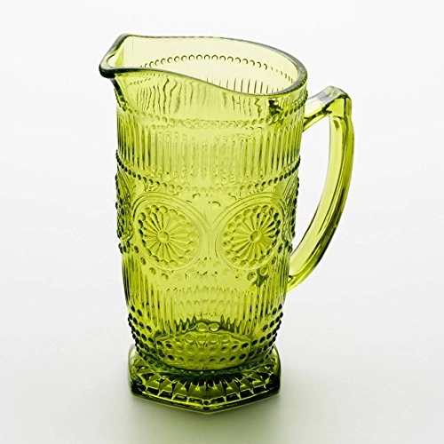 Jg.6 Tacas Agua Aubusson Vidro Verde