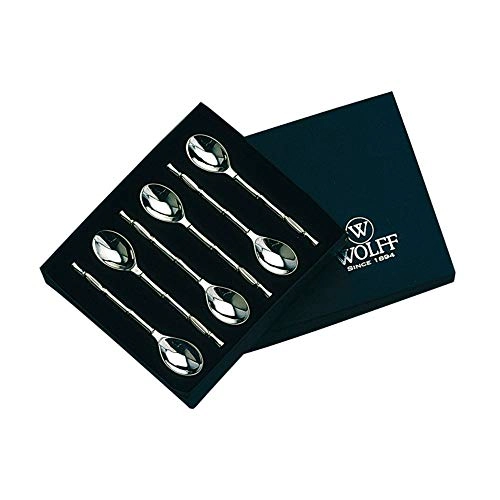 Conjunto 6 Colheres P/cafe Wolff Bambu Inox