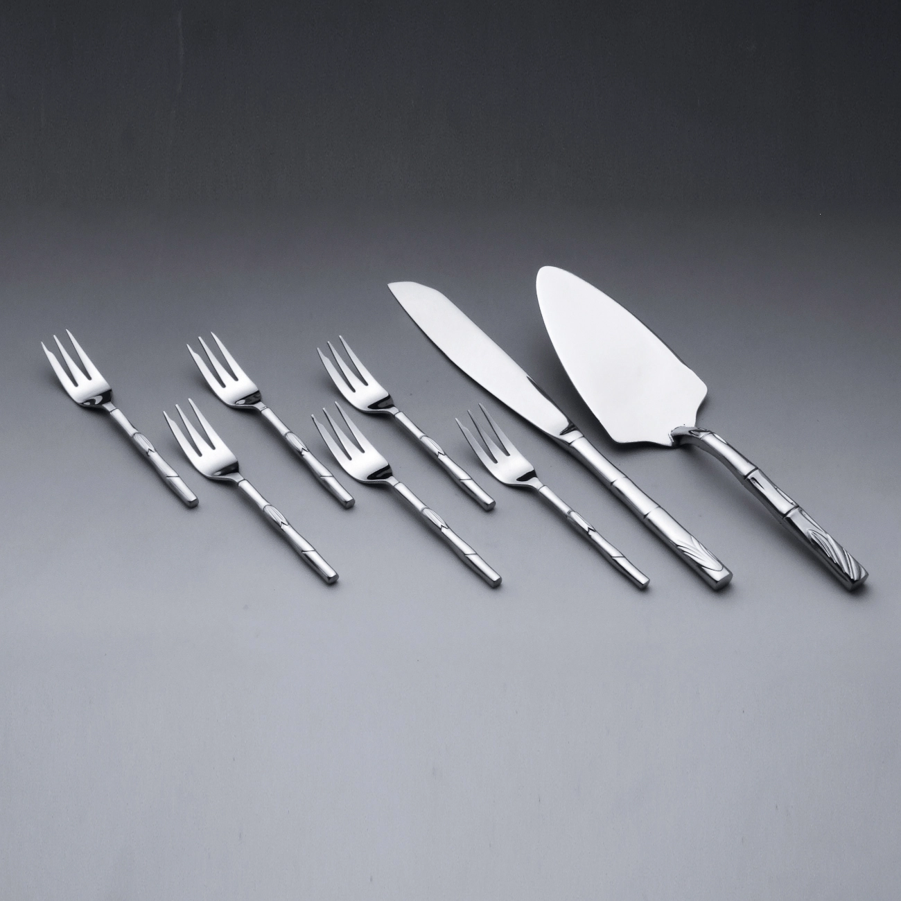 Conjunto 8 Pcs P/torta Wolff Bambu Inox