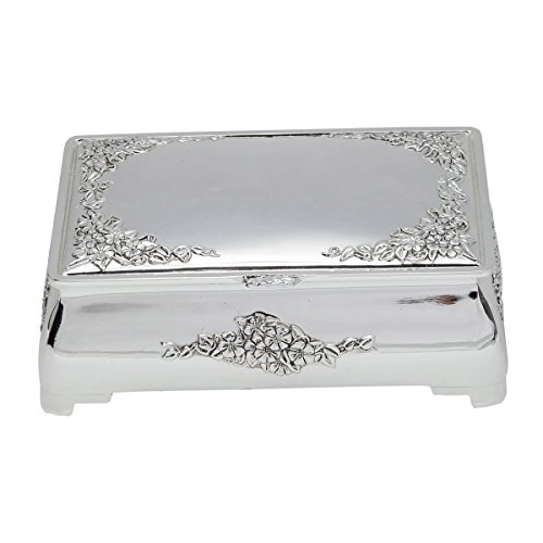Porta Joia L Coated 18,5x12,5x6,5cm Prata Velha