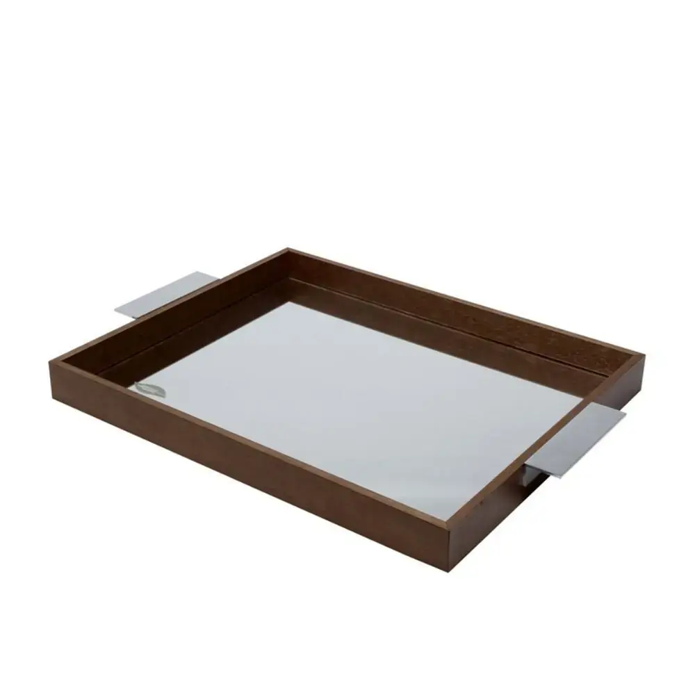 Bandeja Madeira C/espelho Naturals 40x30x5cm