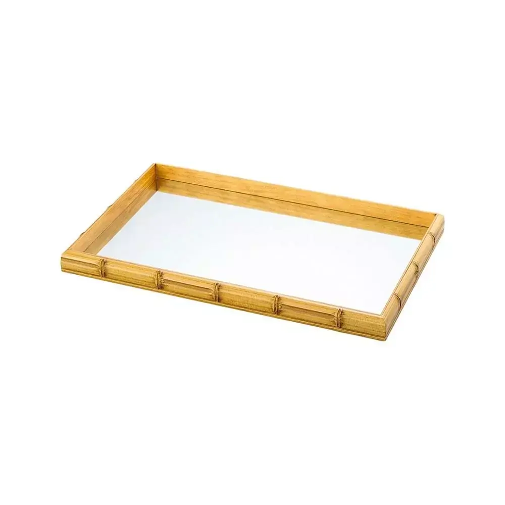 Bandeja Bambu com Espelho - 46cm