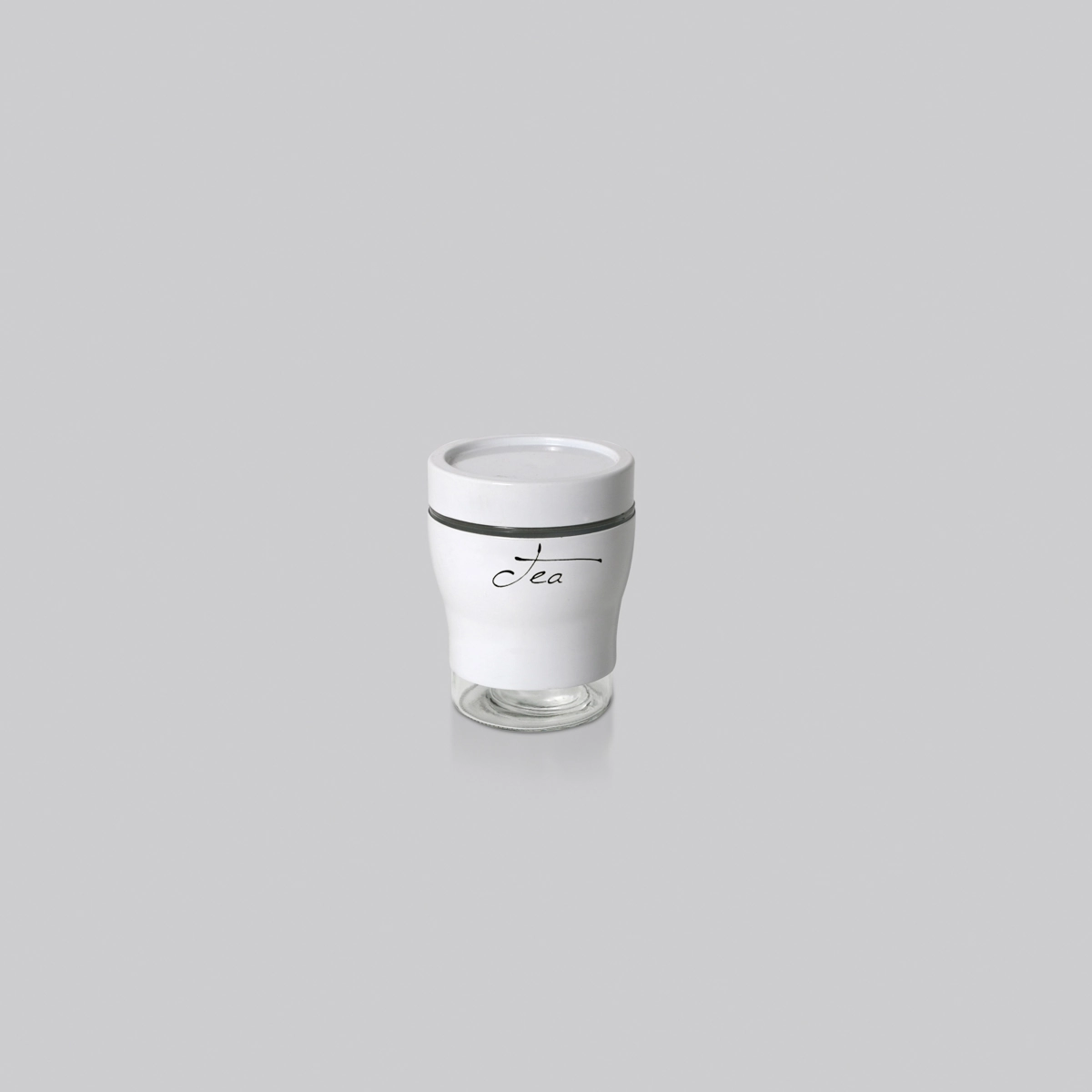 Pote Cinturado Rojemac Vidro C/metal Branco Tea P