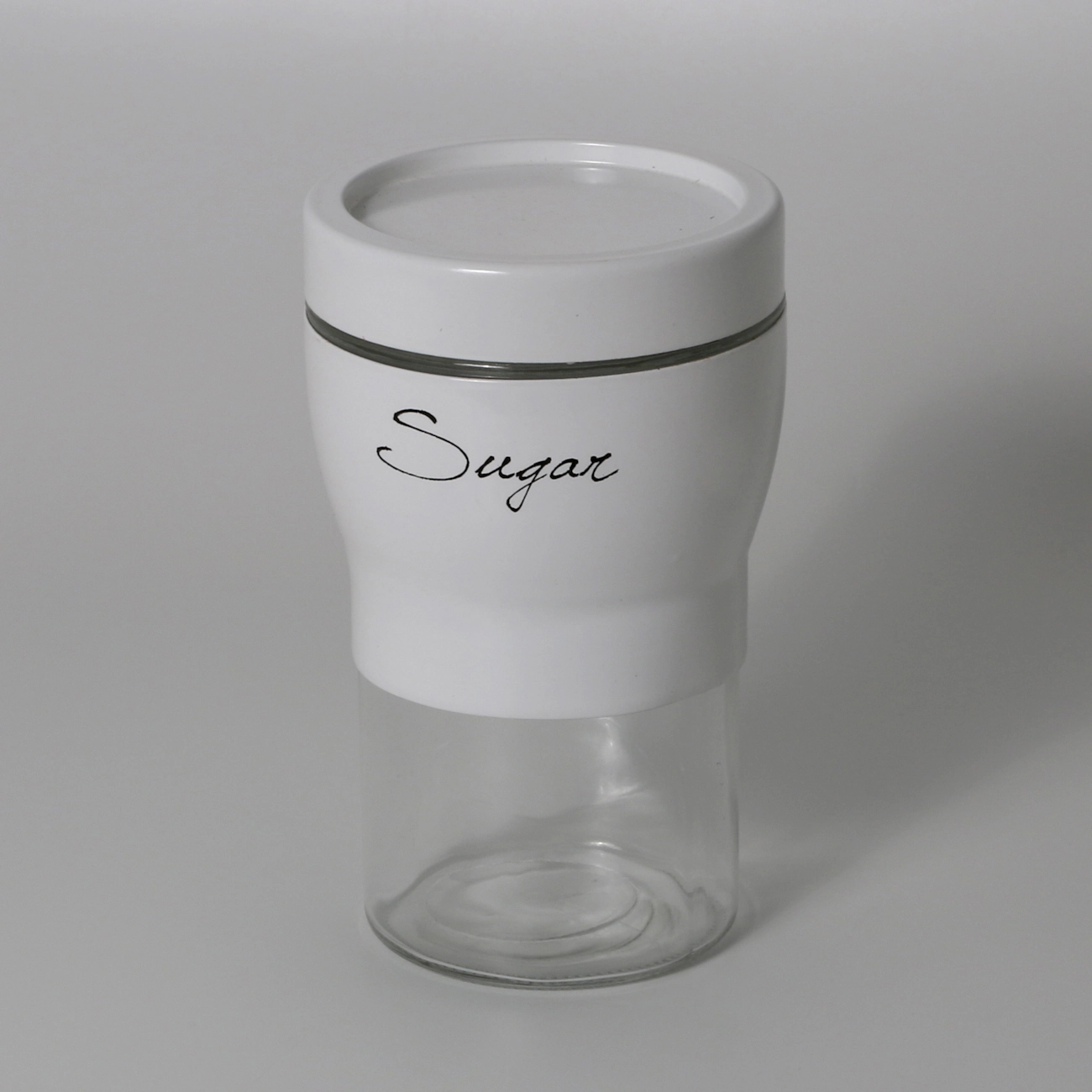 Pote Cinturado Rojemac Vidro C/metal Branco Sugar