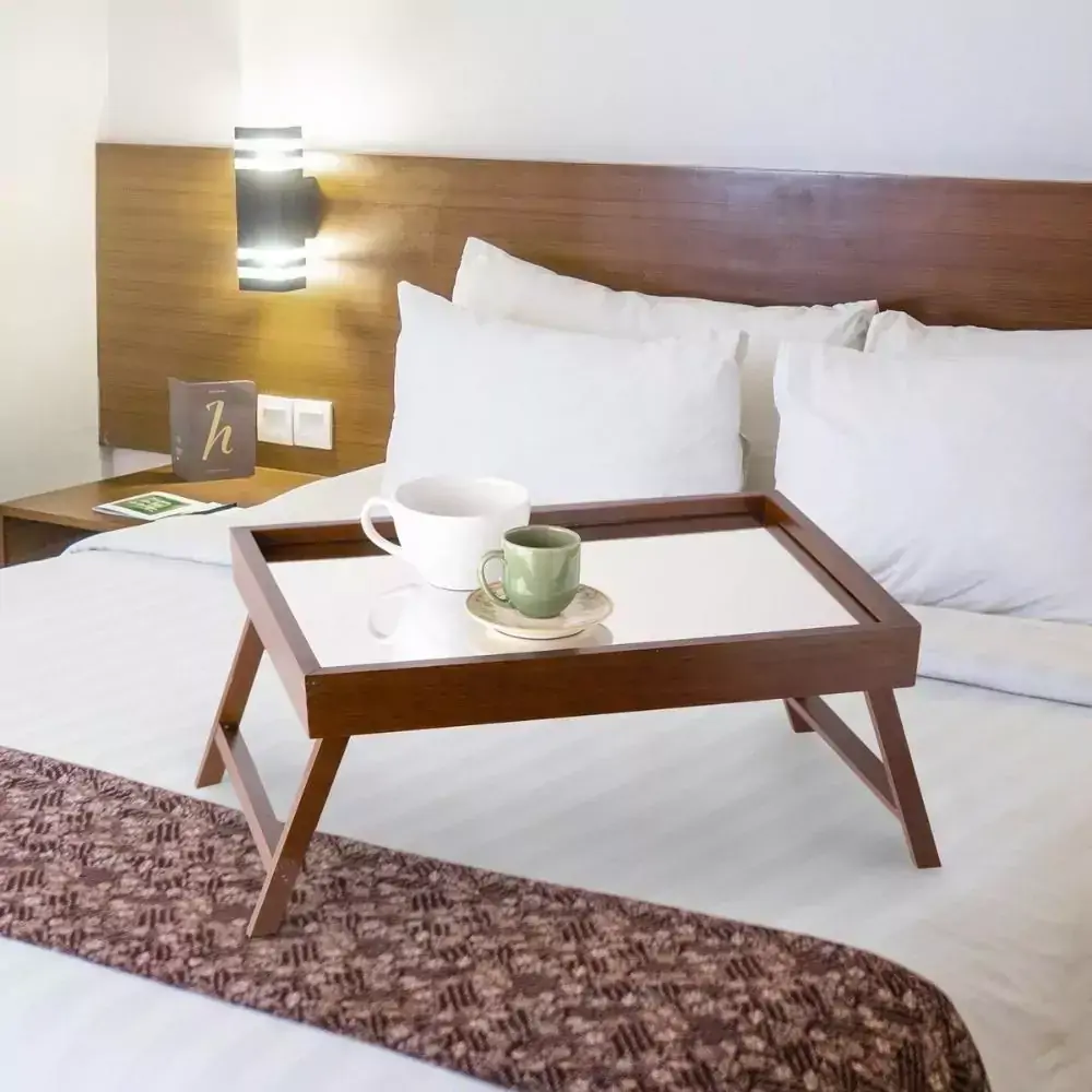 Bandeja para Cama com Espelho Wood 35x48cm