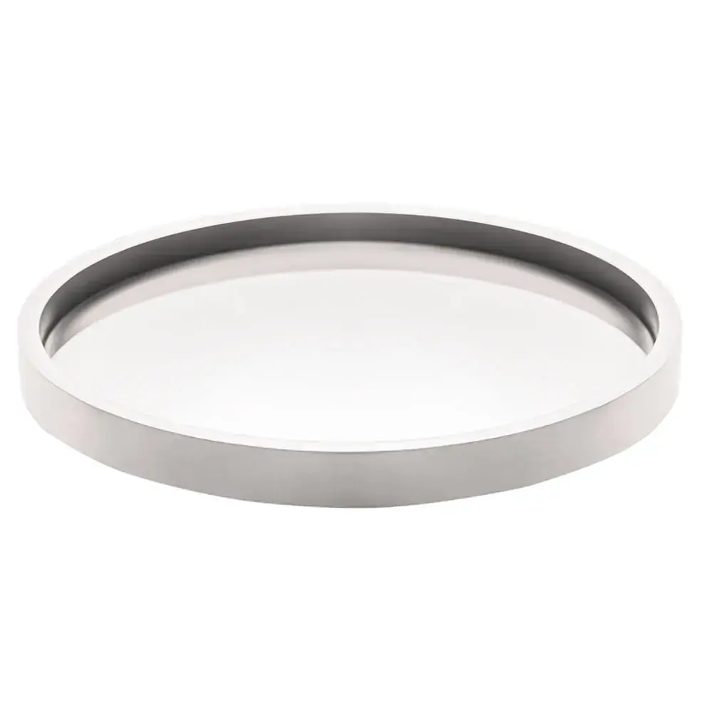 Bandeja Madeira Laqueado C Vidro Off White 40x4cm 13249 Rojemac