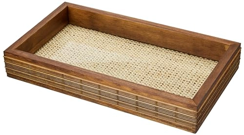 Bandeja De Madeira Com Sisal E Bambu Nat