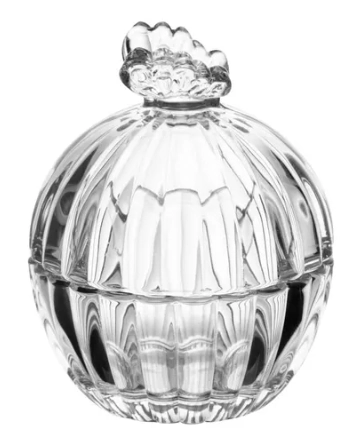Potiche De Cristal De Chumbo Butterfly 8cm X 8cm X 9,5cm