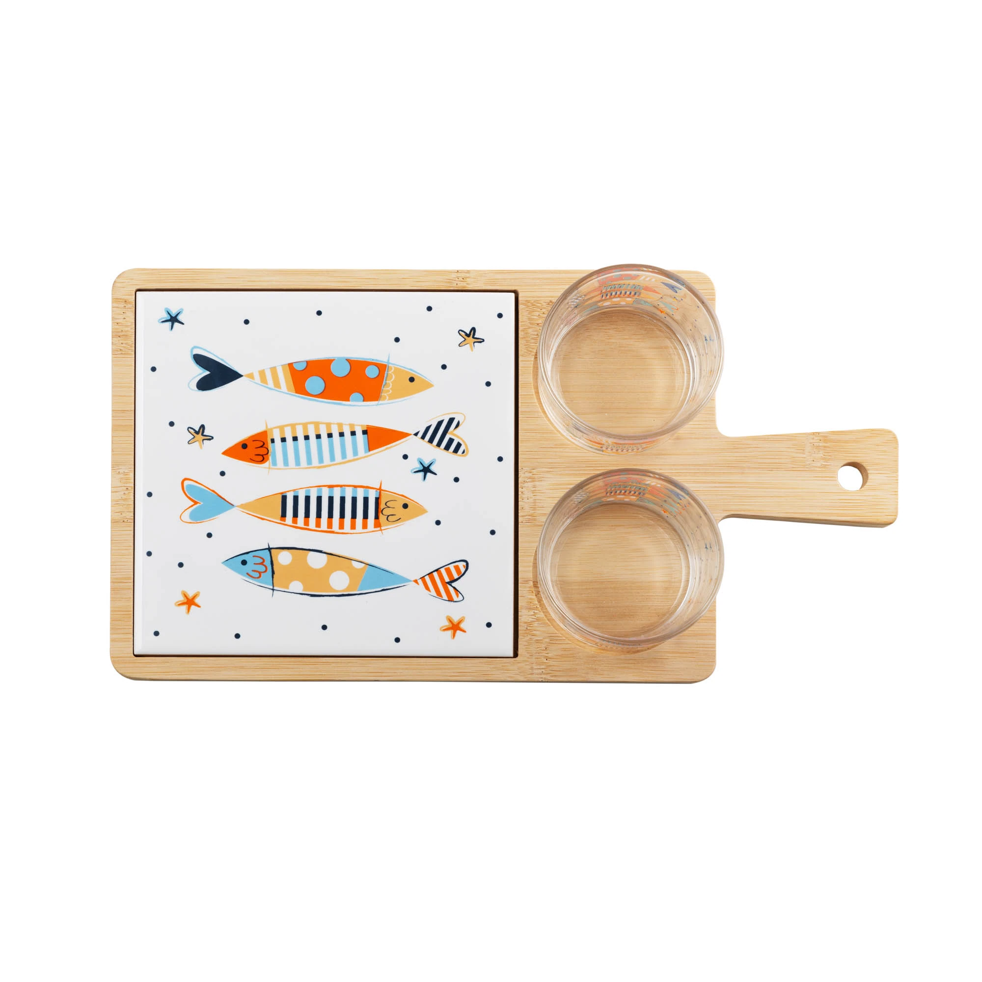 Kit Petisqueira Bandeja Tabua Iki 2pcs 21011 Rojemac