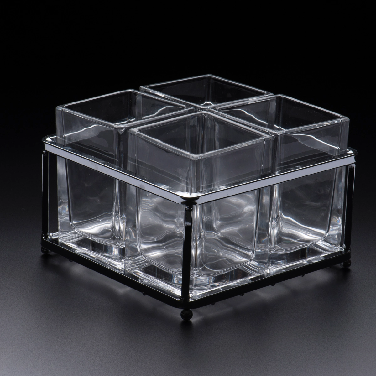 Porta Talheres Rojemac Quadrado Cristal