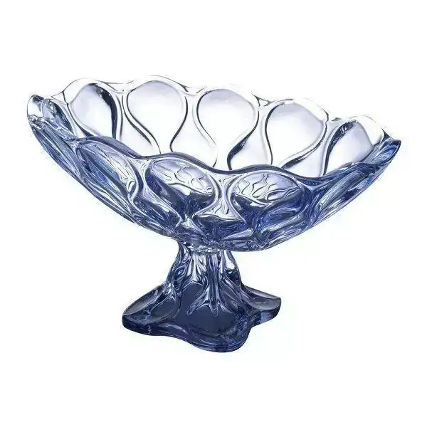Centro de Mesa de Cristal com PE Safir AZUL 22X37X20,5CM WOLFF 26046