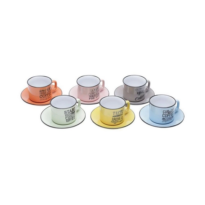 Cj Bon Gourmet 6xi Ceramica C/pires Words Color 220ml