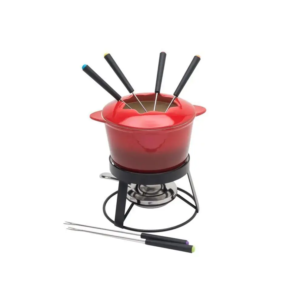 Aparelho Fondue Rojemac 10pc Ceramica Metal Red