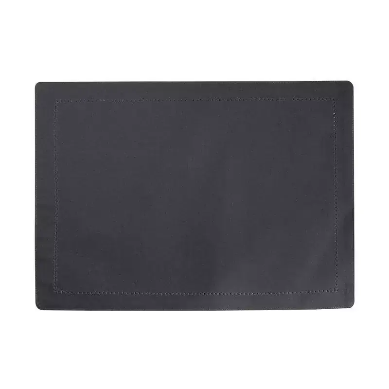 JOGO AMERICANO 2PC PONTO AJOUR ALGODÃO CINZA ESCURO 45x33cm