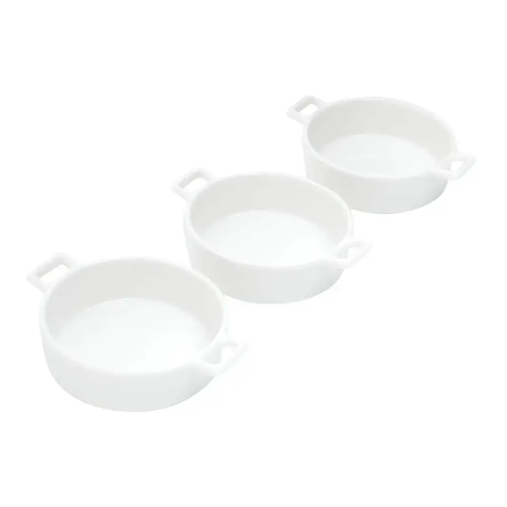 Conj 3 Petisqueiras Porcelana 12x9x3cm 27563 Rojemac