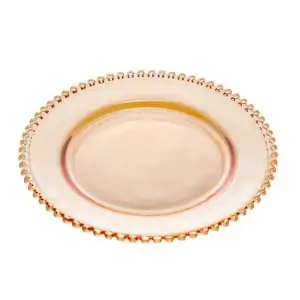 Prato Cristal De Chumbo Pearl Ambar 28cm