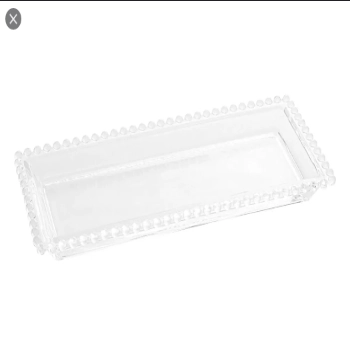 Travessa para Servir Retangular Wolff Pearl Transparente 30 x 13 x 3 cm