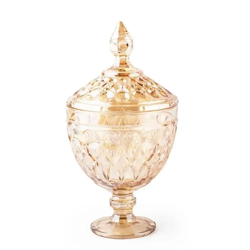 Potiche Cristal Pe Angel Ambar 15x28cm 27902 Rojemac