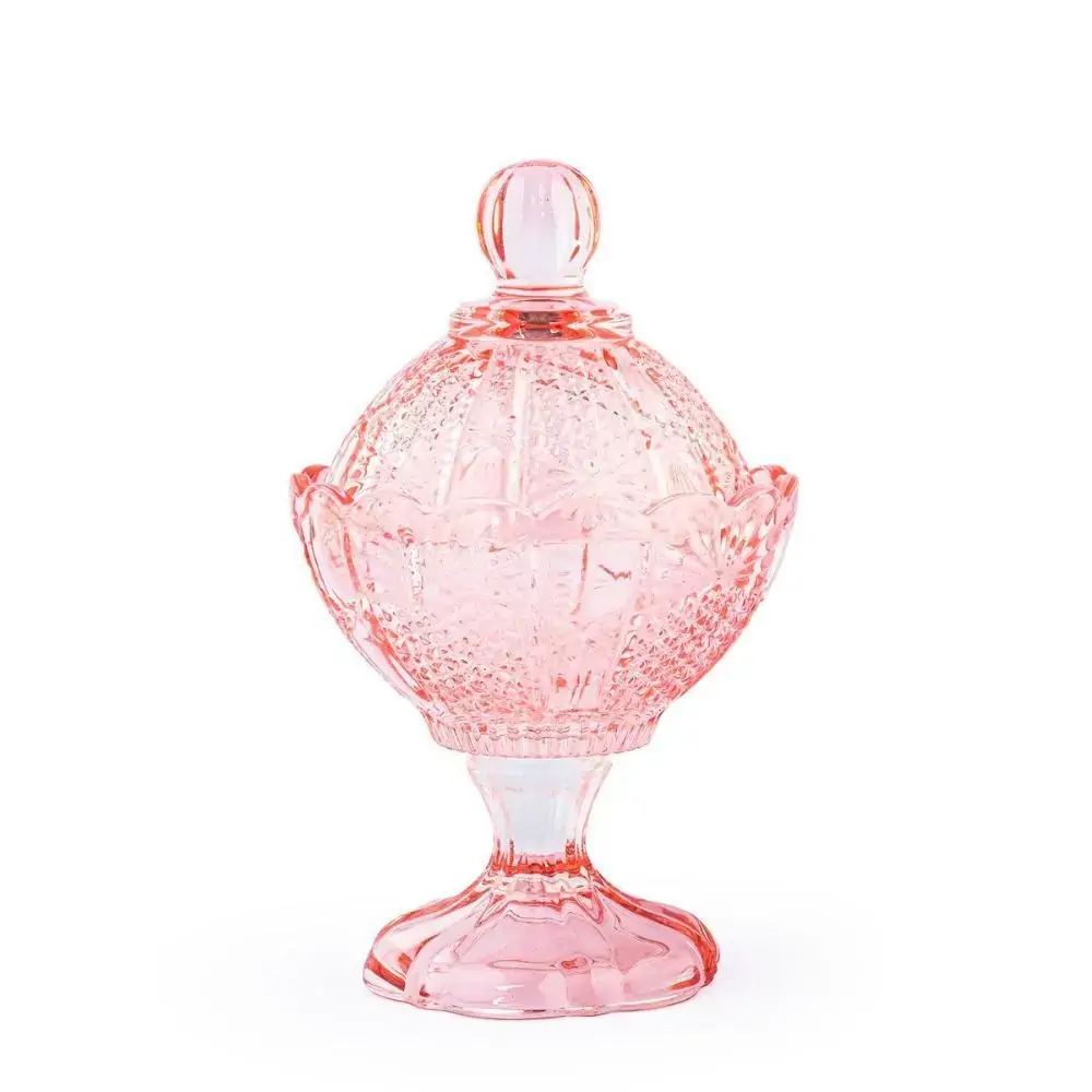 Potiche Dec.wolff Cristal C/pe Princess Rosa