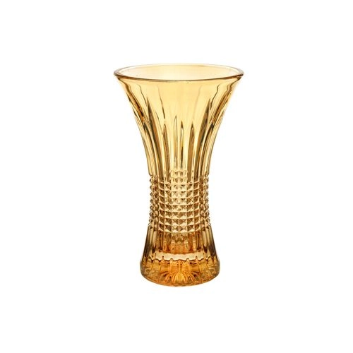 Vaso de Cristal Queen Amarelo 16x30cm