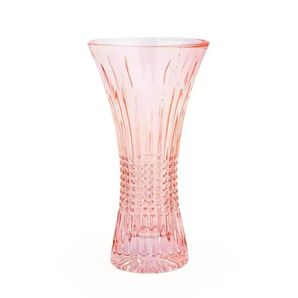Vaso de Cristal Queen Rosa 16x30cm